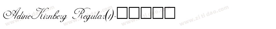 AdineKirnberg Regular(1)字体转换